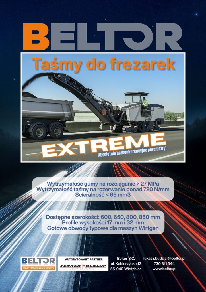 Taśmy do frezarek drogowych Wirtgen